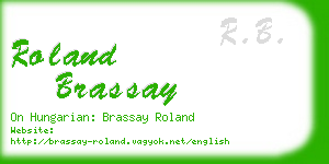 roland brassay business card